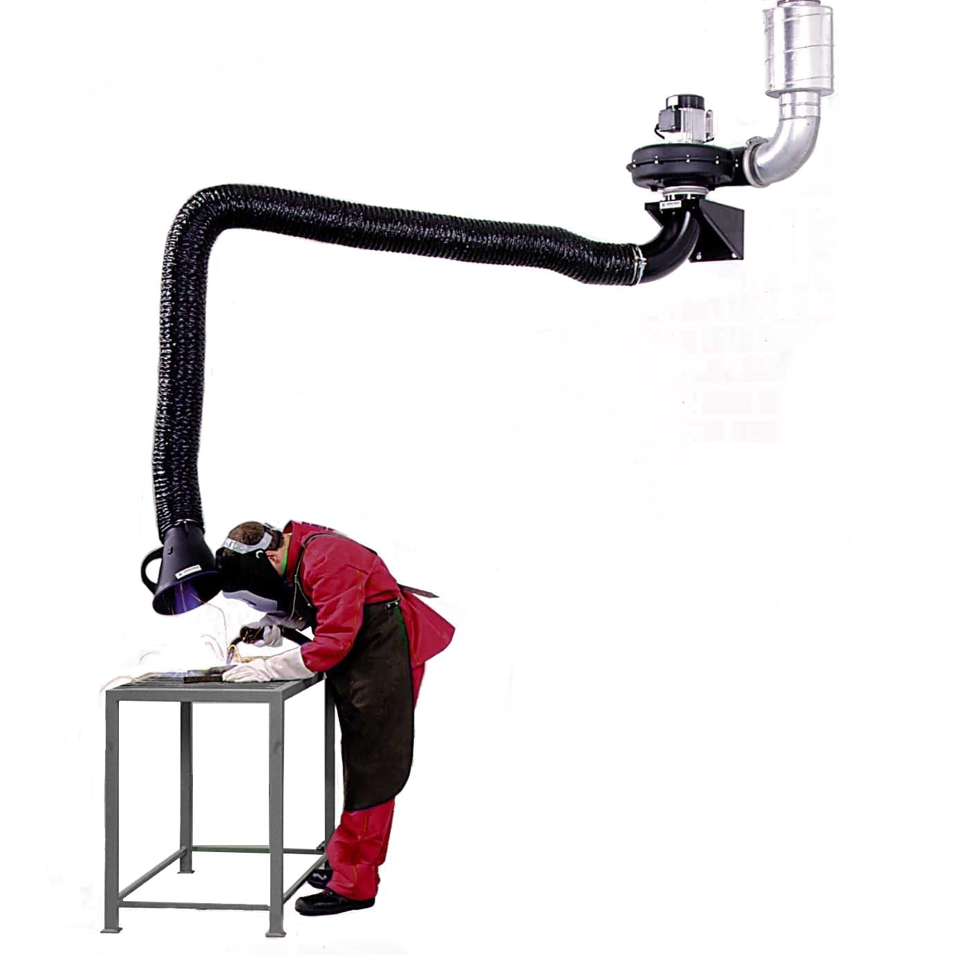 Articulated Welding Fume Extraction Arm Vent to Atmosphere Extractor
