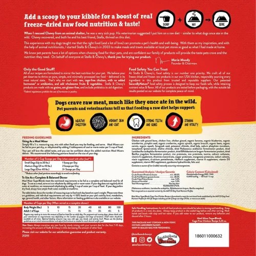 Stella & Chewy's CageFree Chicken Meal Mixer SuperBlends The Barkyard