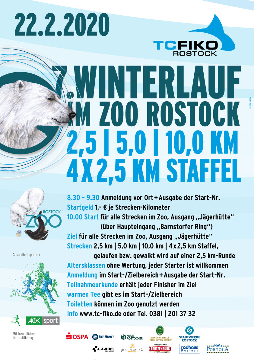 7. Rostocker Winterlauf im Zoo Rostock