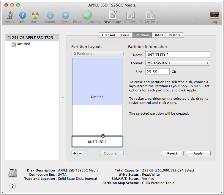 Resizing a Bootcamp Partition with Winclone Twocanoes Support