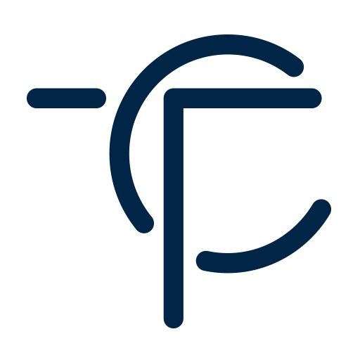 Old logo of interlocking T and C letters for TC Design Forge, LLC