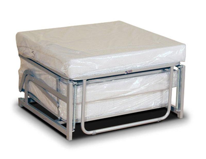 Disponibili rivestimenti in diversi colori, in microfibra, tessuto pouf letto. Pouf Letto da seduta apribile con materasso singolo