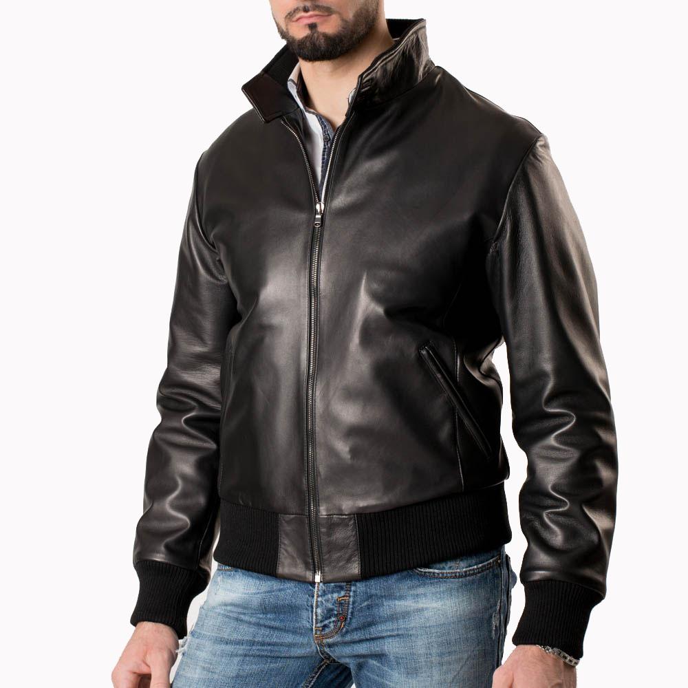 Negro Abbigliamento in Pelle Capi in pelle di qualità