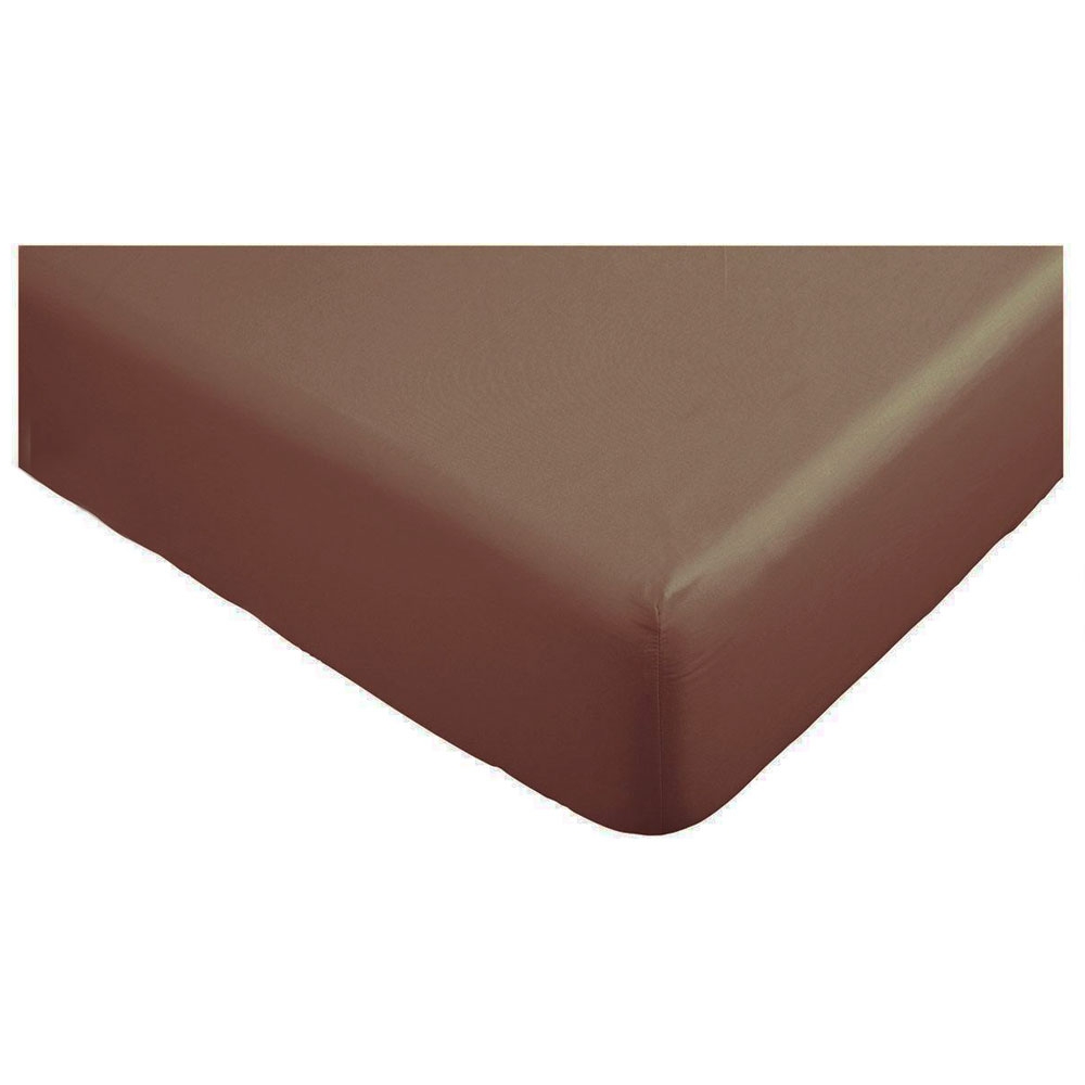 Lenzuola con angoli matrimoniali per letti grandi 190x215cm marrone