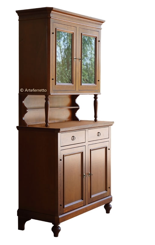 Credenza stile arte povera con alzata Artigiani Riuniti