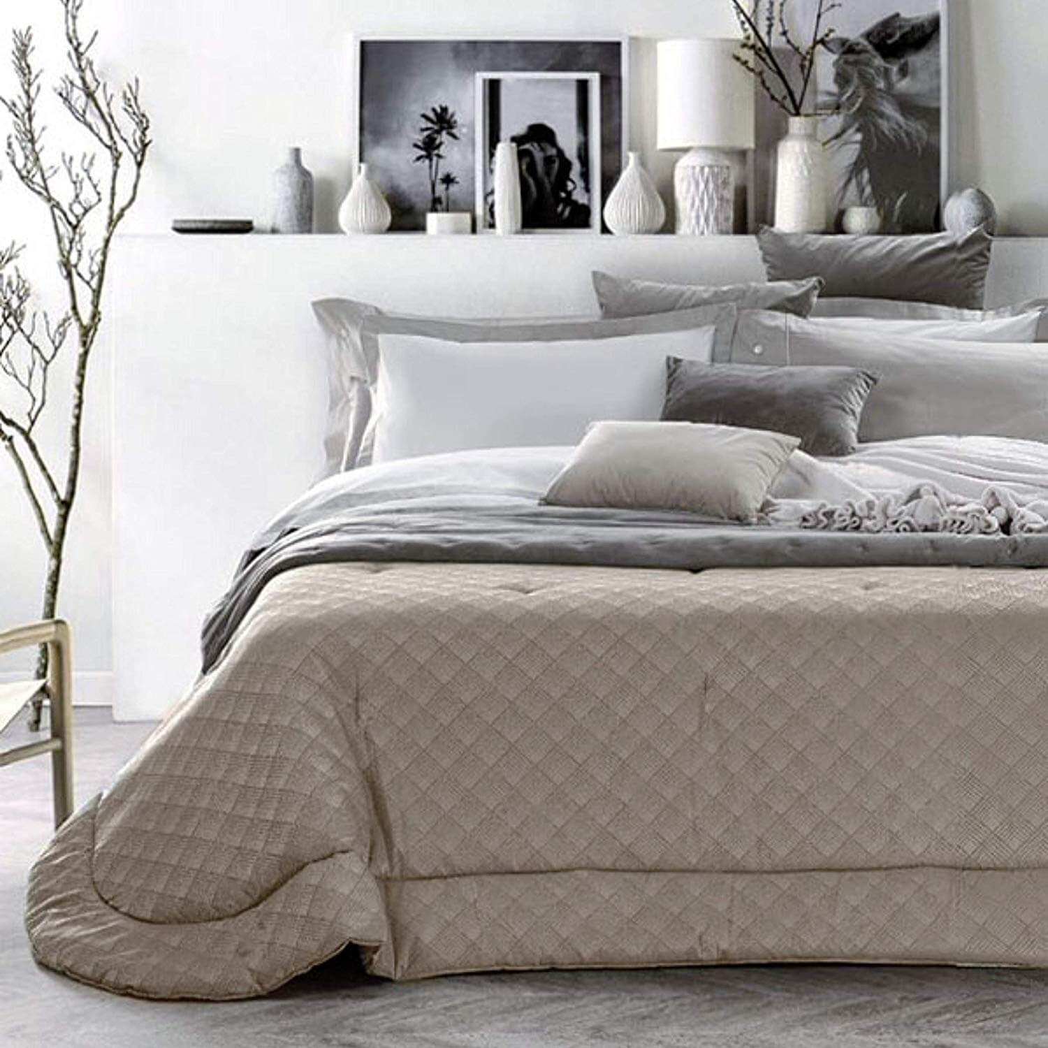 Trapunta Matrimoniale 270x270 cm Morbida Microfibra Poliestere 100