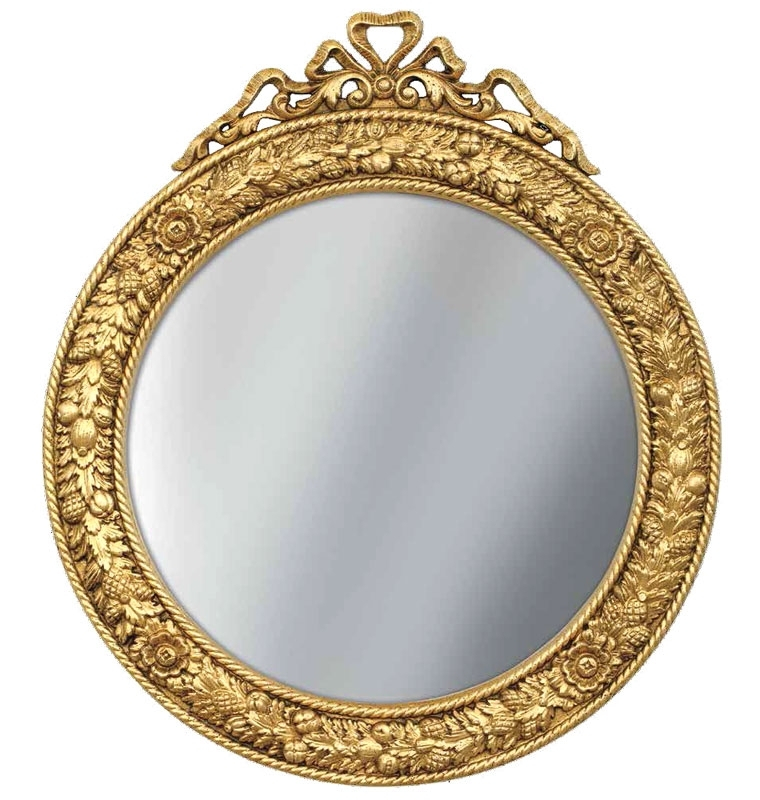Round gold leaf mirror Ferrettohome by Arteferretto