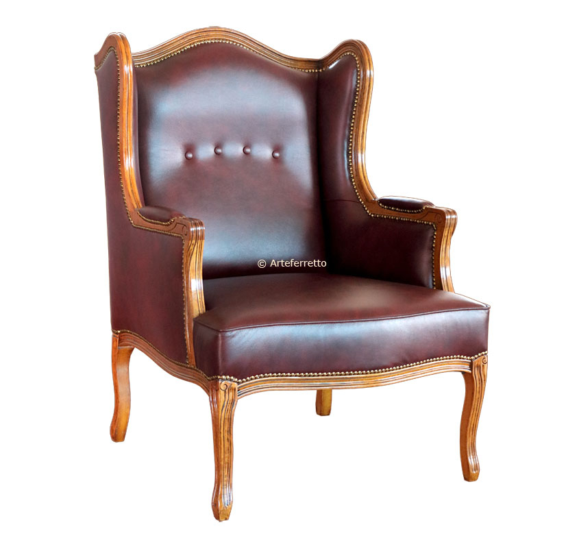 Fauteuil bergère à oreilles
