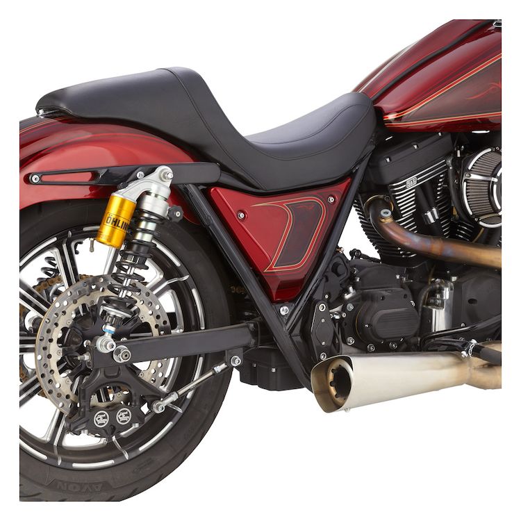 Arlen Ness FXR side covers Toms custom garage as