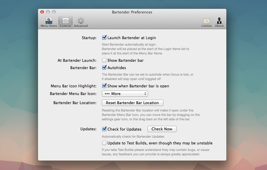 Mac OS X Mit Bartender die Menüleiste organisieren