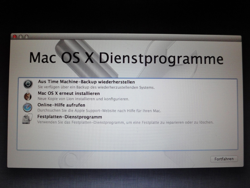 Mac OS X Lion RecoveryPartition und Recovery