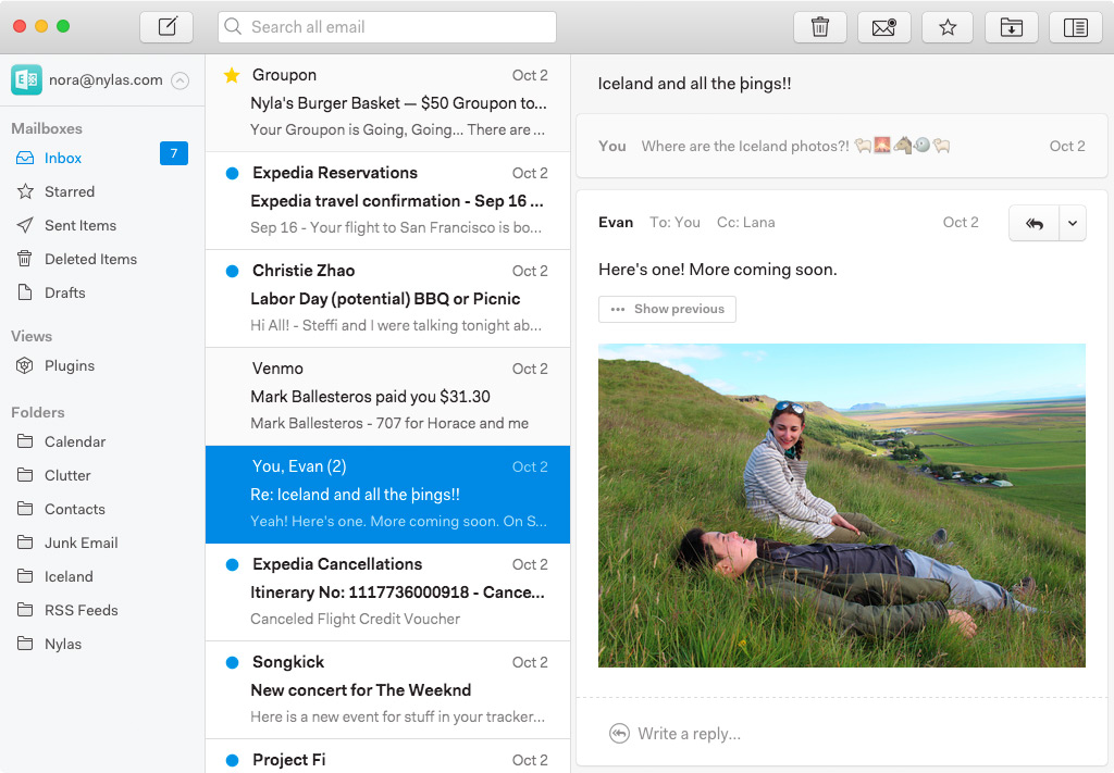 Nylas N1 erweiterbarer MailClient für Mac OS X und Linux (Open Source)