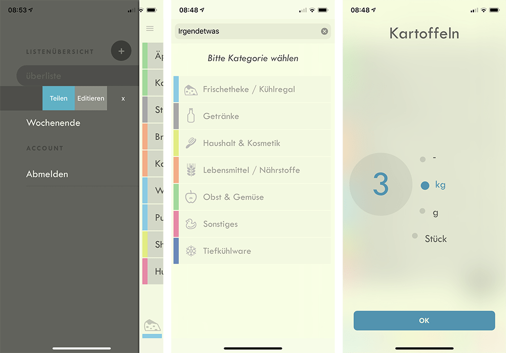 Überliste Studenten entwickeln simple Einkaufsliste für