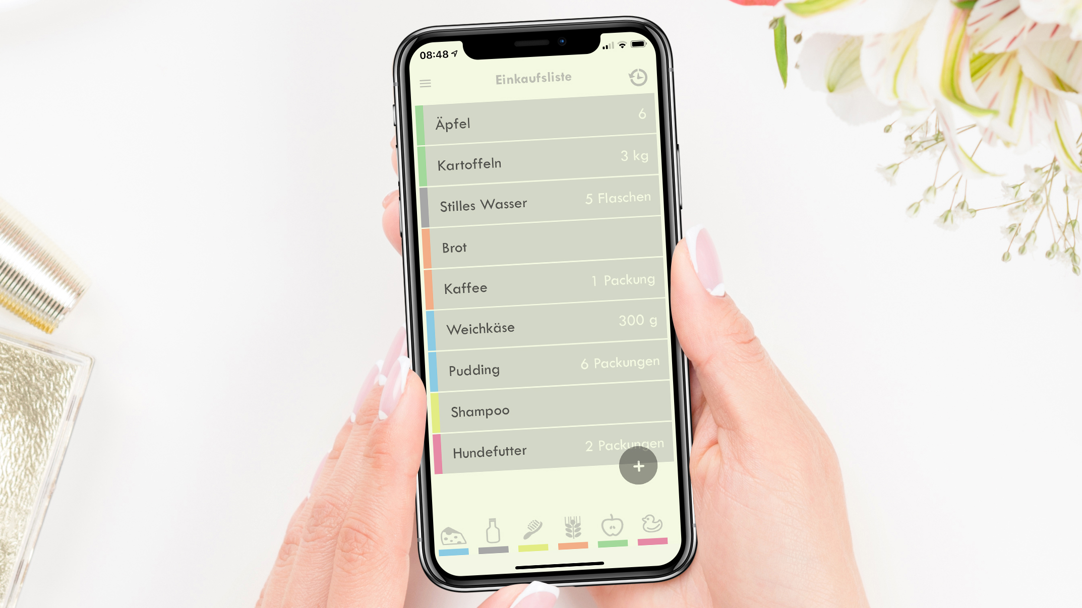 Überliste Studenten entwickeln simple Einkaufsliste für