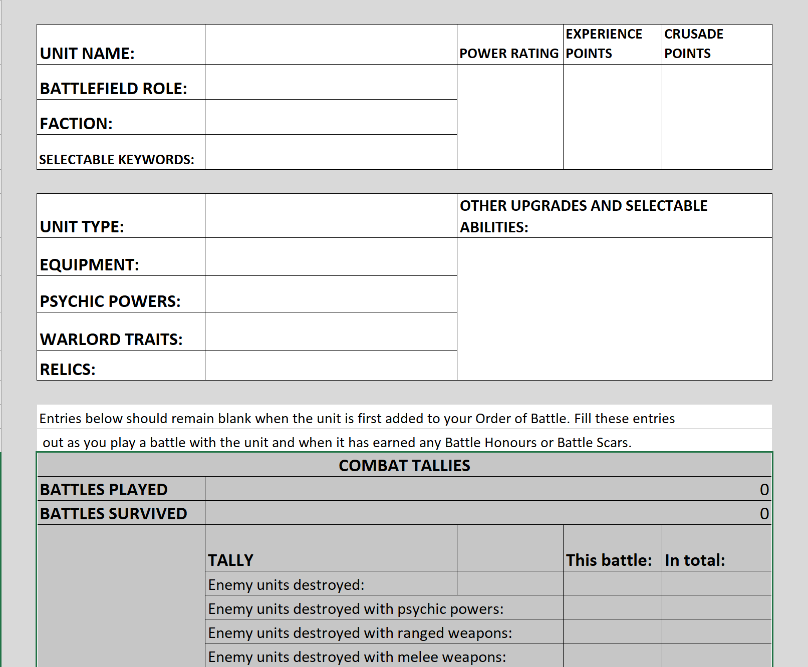 Printable WH40k Crusade Cards 1 Tabletop Campaign Repository