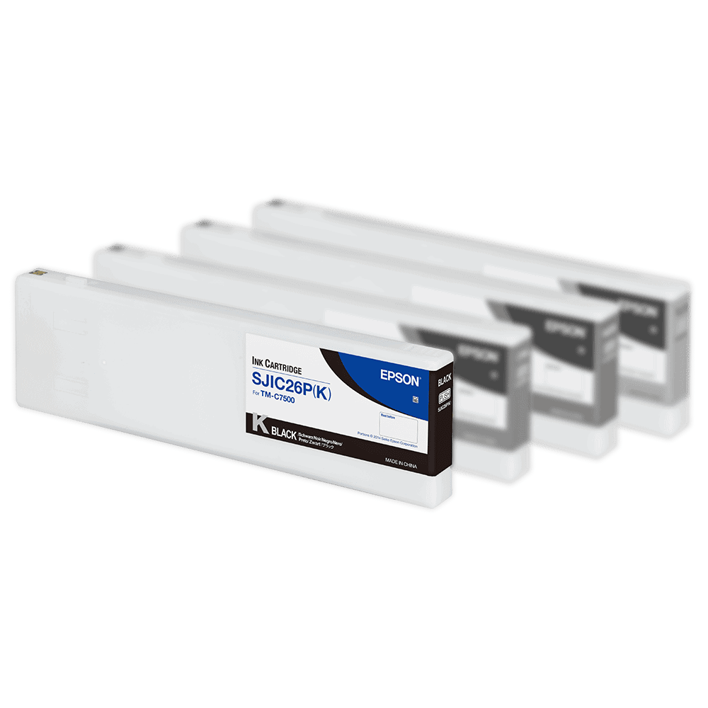 Epson ColorWorks C7500 Black Ink Cartridge SJIC26P(K) Matte Black Ink for C7500 SKU C33S020614