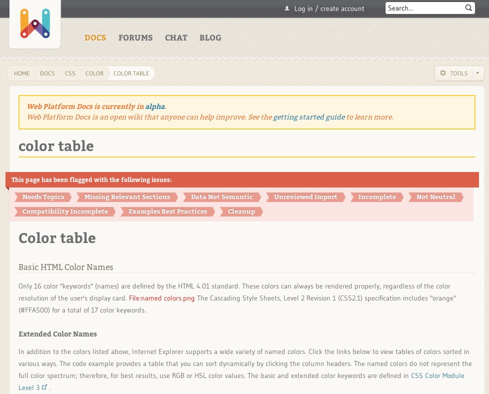 csscolorcolor table TechCrunch