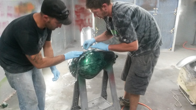 Marble Effect Paint Custom Motorcycle Paint TD Customs