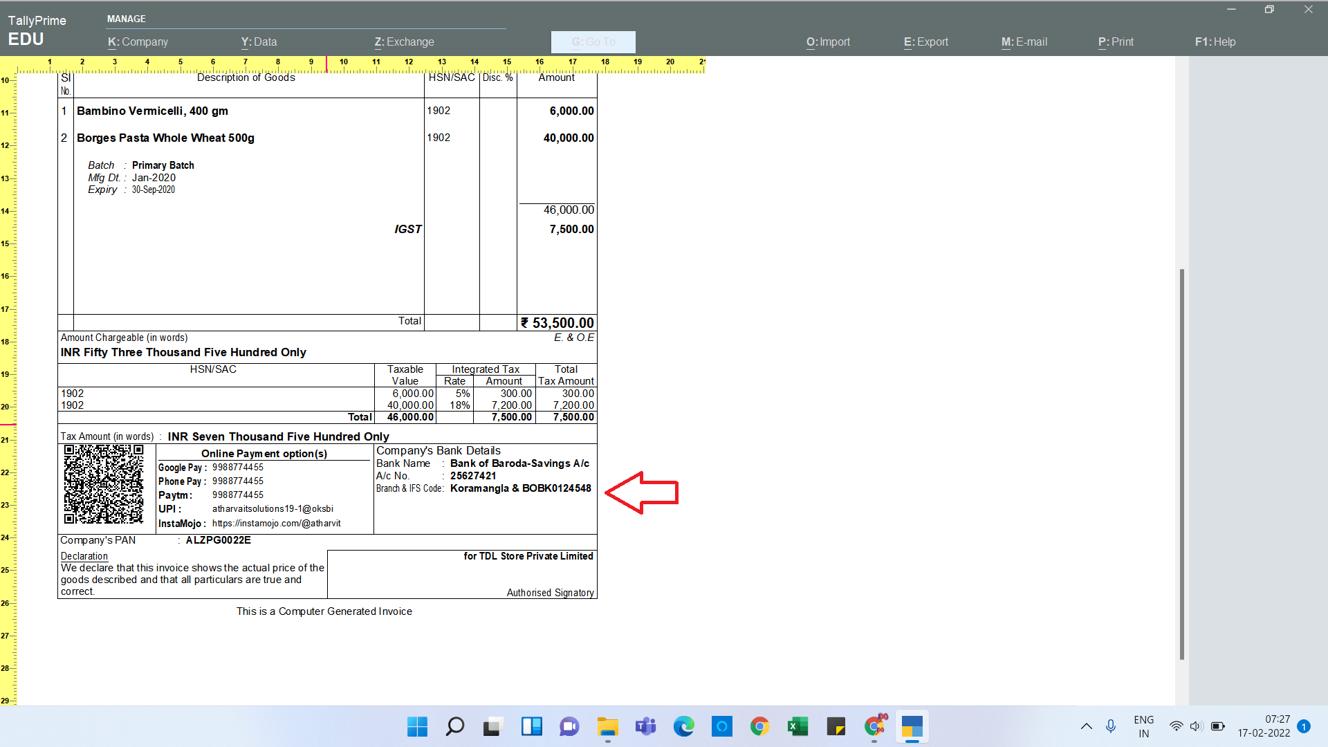 Print GPay, Paytm, PhonePe, UPI, QR Code on Tally Invoice