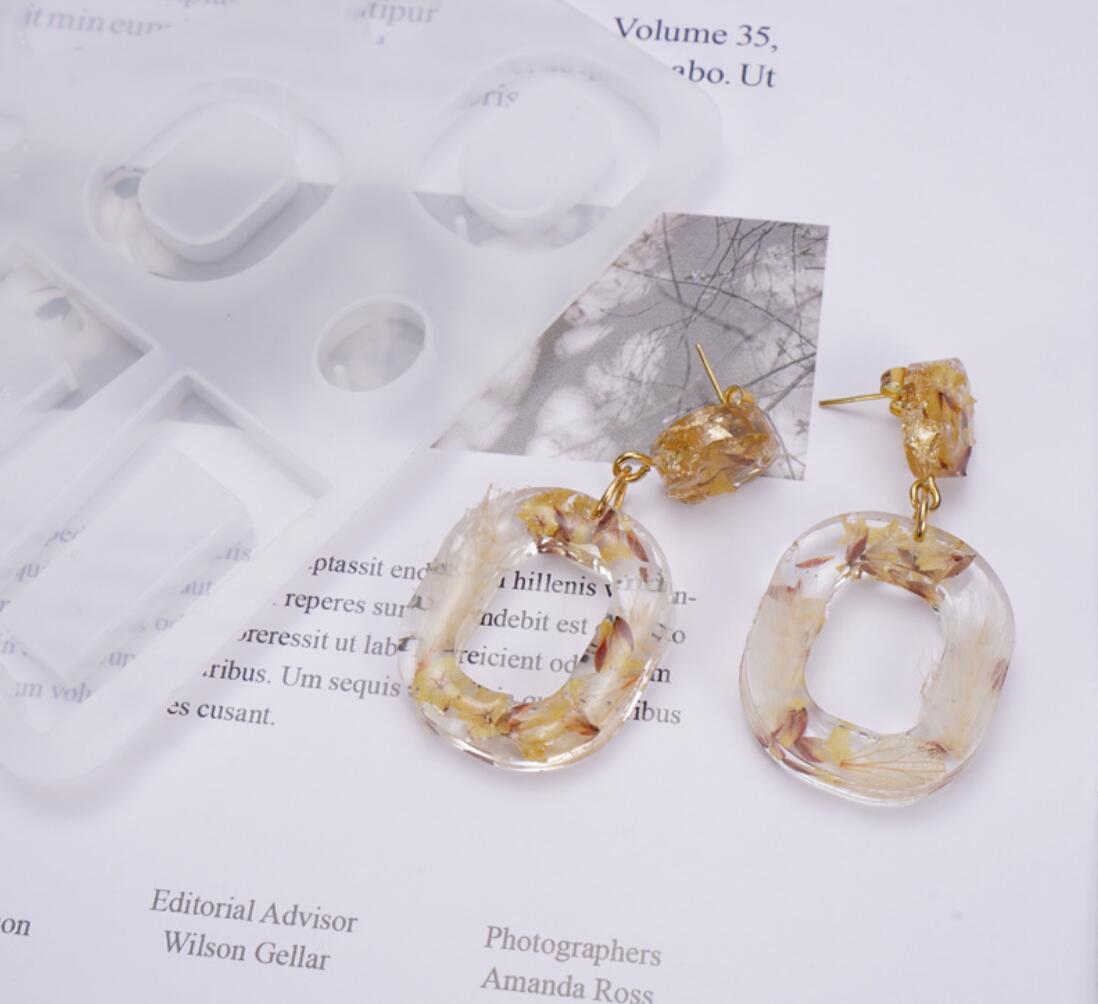 Earring Epoxy Resin Molds,Retro Drop Dangle Mirrored Style Resin