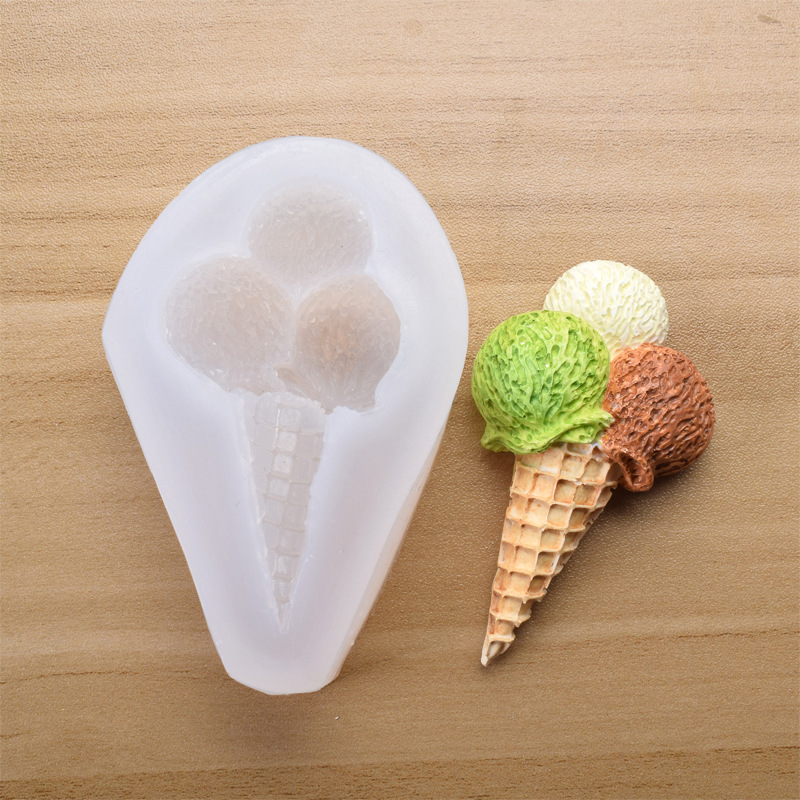 3 ice cream lollipop ice cream cone flip fondant silicone mold cake