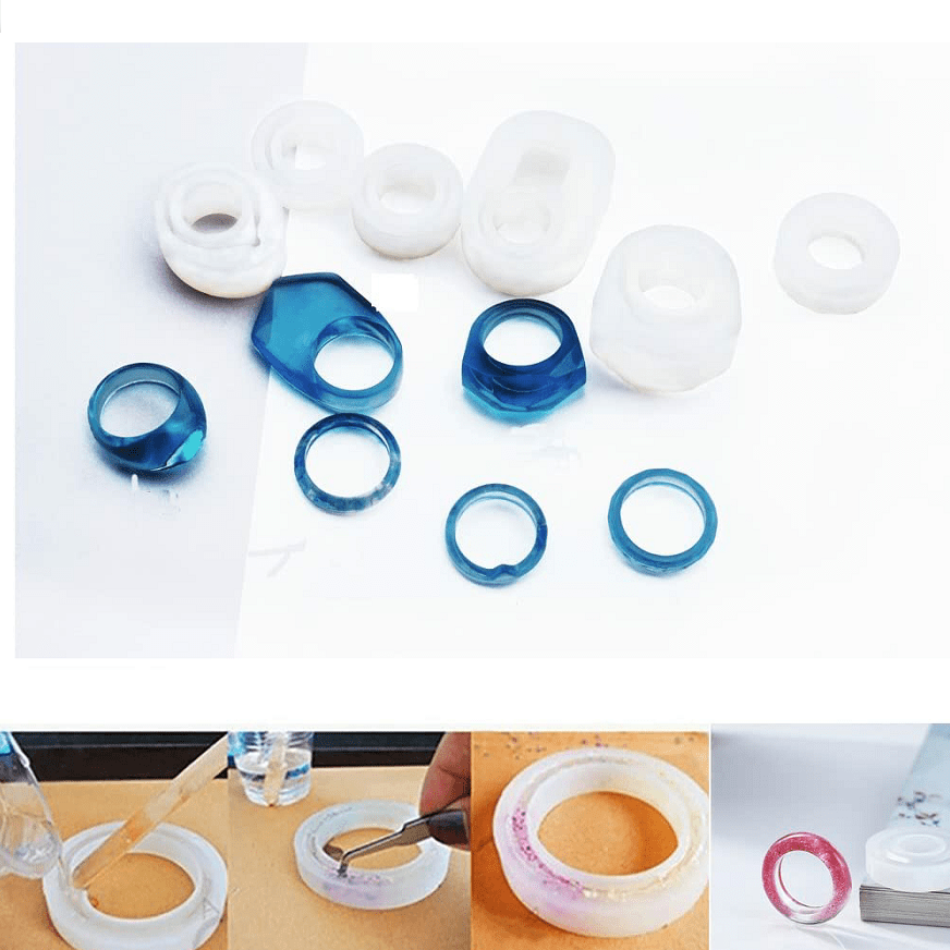 6 Different Molds Round Silicone Mold For Silicone DIY Finger Ring Mold