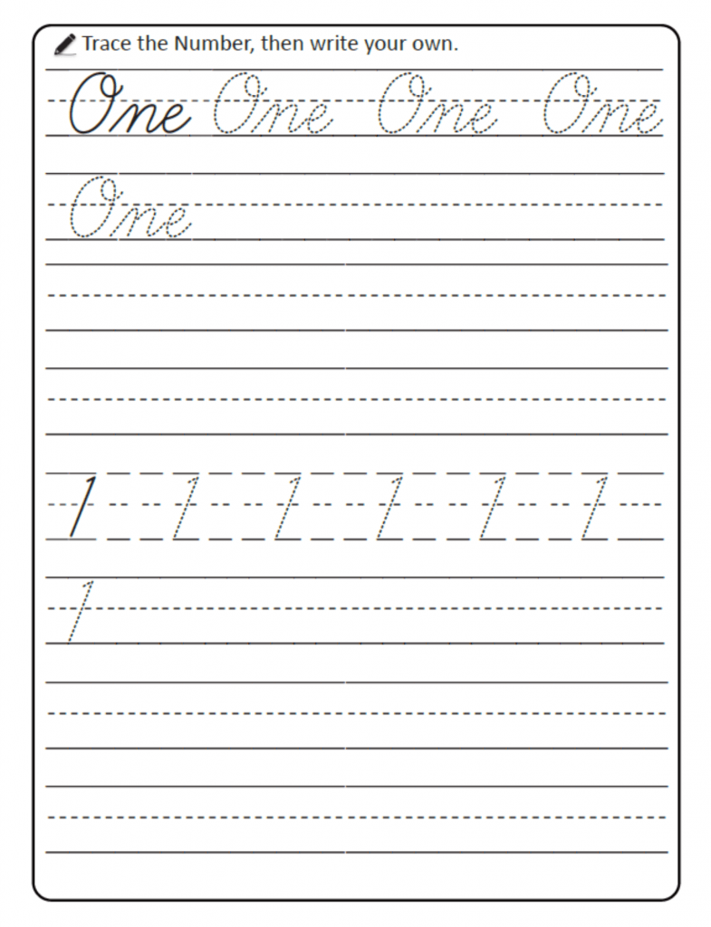 Numbers in Cursive – Tea & Bri HQ