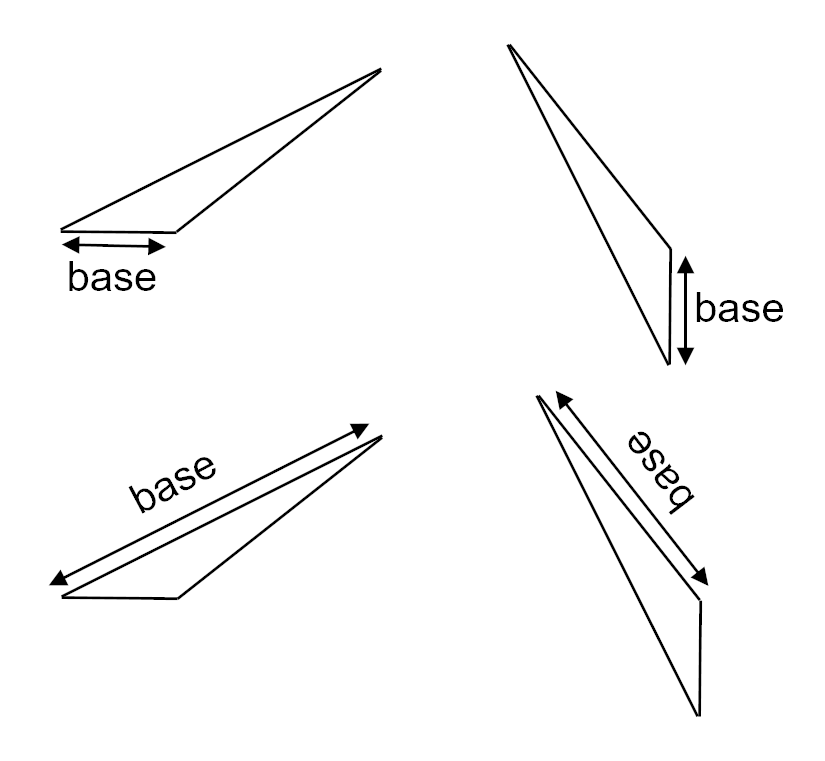 Identify Base and Height of Triangle to Find Area