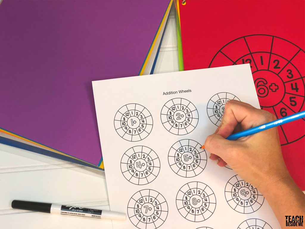Printable Math Addition Wheels Teach Beside Me