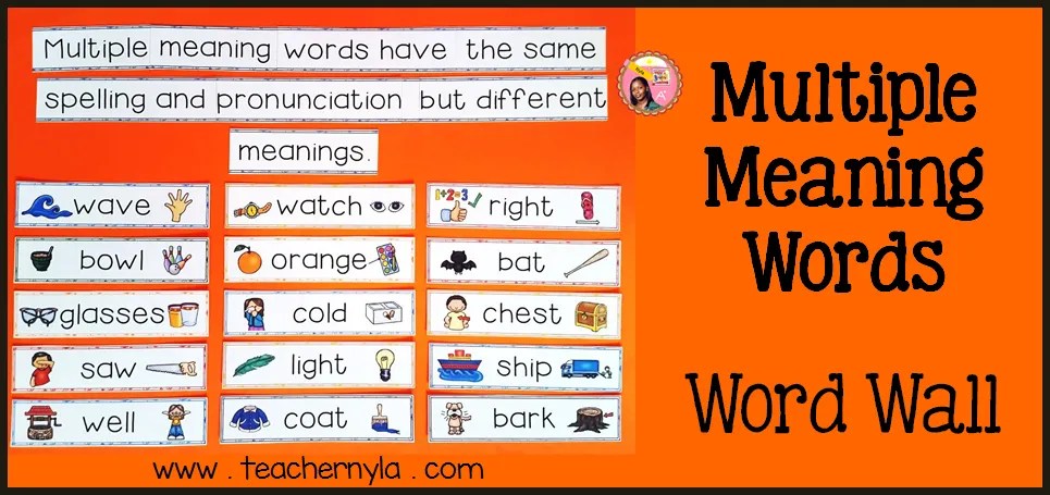 Multiple Meaning Words - Ideas For Teaching | Nyla's Crafty Teaching