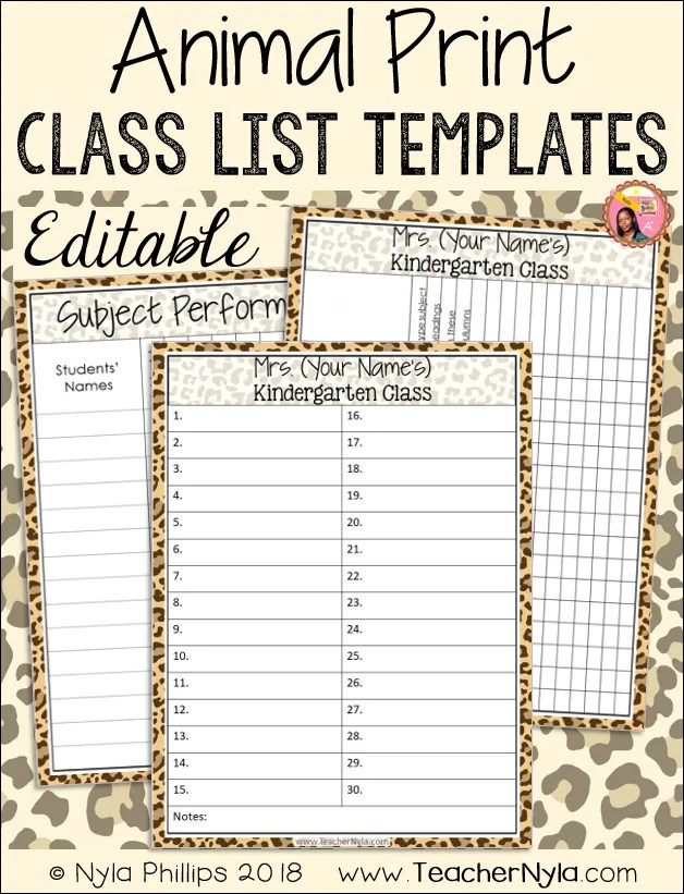 12 Wild Animal Themed Safari Classroom Decor And More Nyla's Crafty