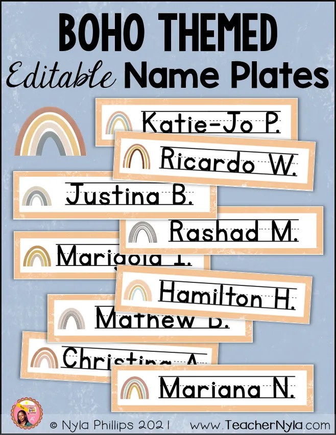 Boho Rainbow Classroom Decor Ideas Nyla's Crafty Teaching