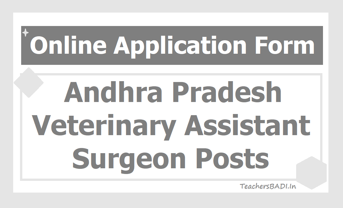 AP Veterinary Assistant Surgeon Posts Application Form 2024 Download