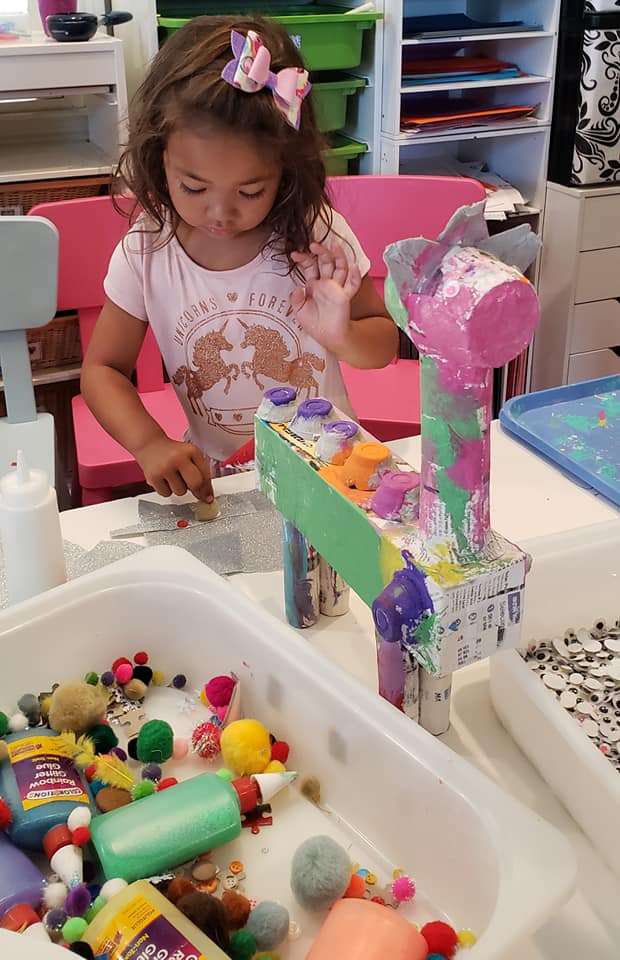 Recycled Dinosaur Project for Preschoolers.