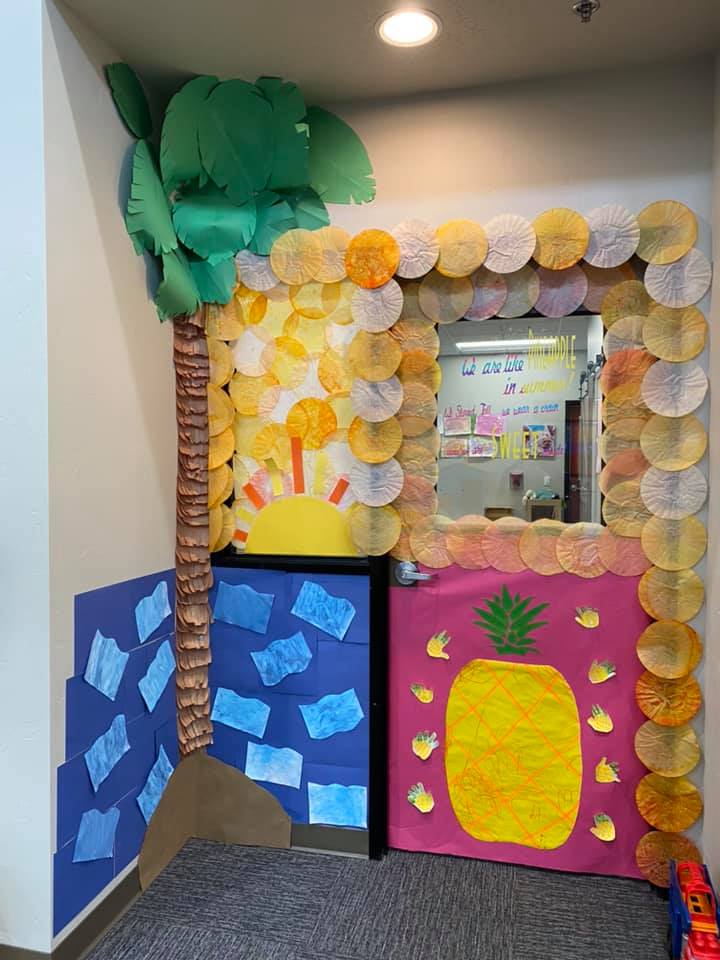 SummerThemed Door Decorations.