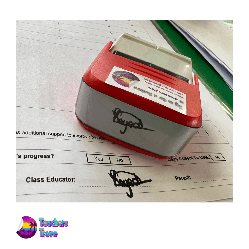 Signature Stamp for reports, sasams etc Teachers Trove