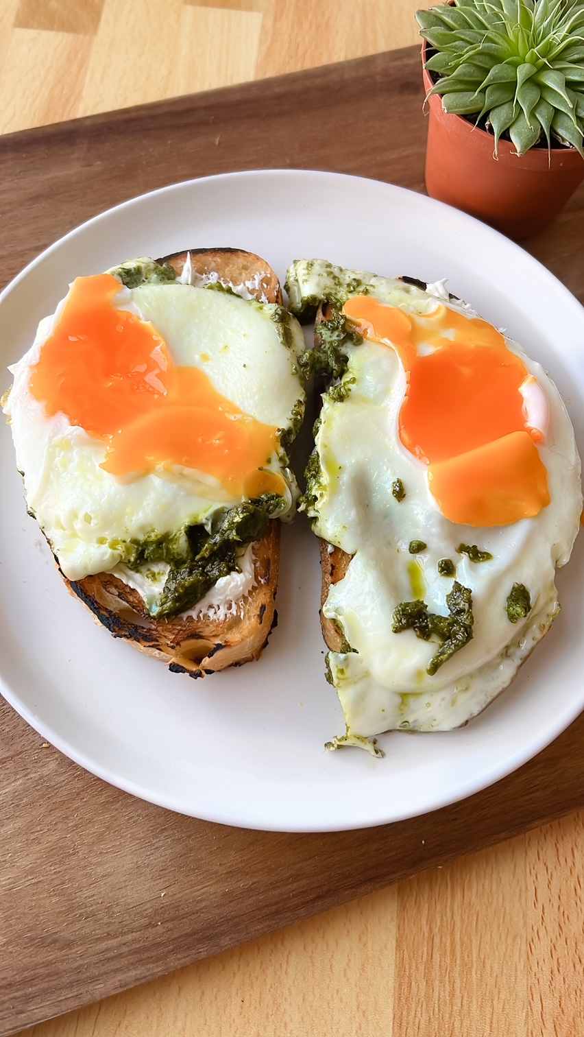 Pesto Eggs TeacherTastes