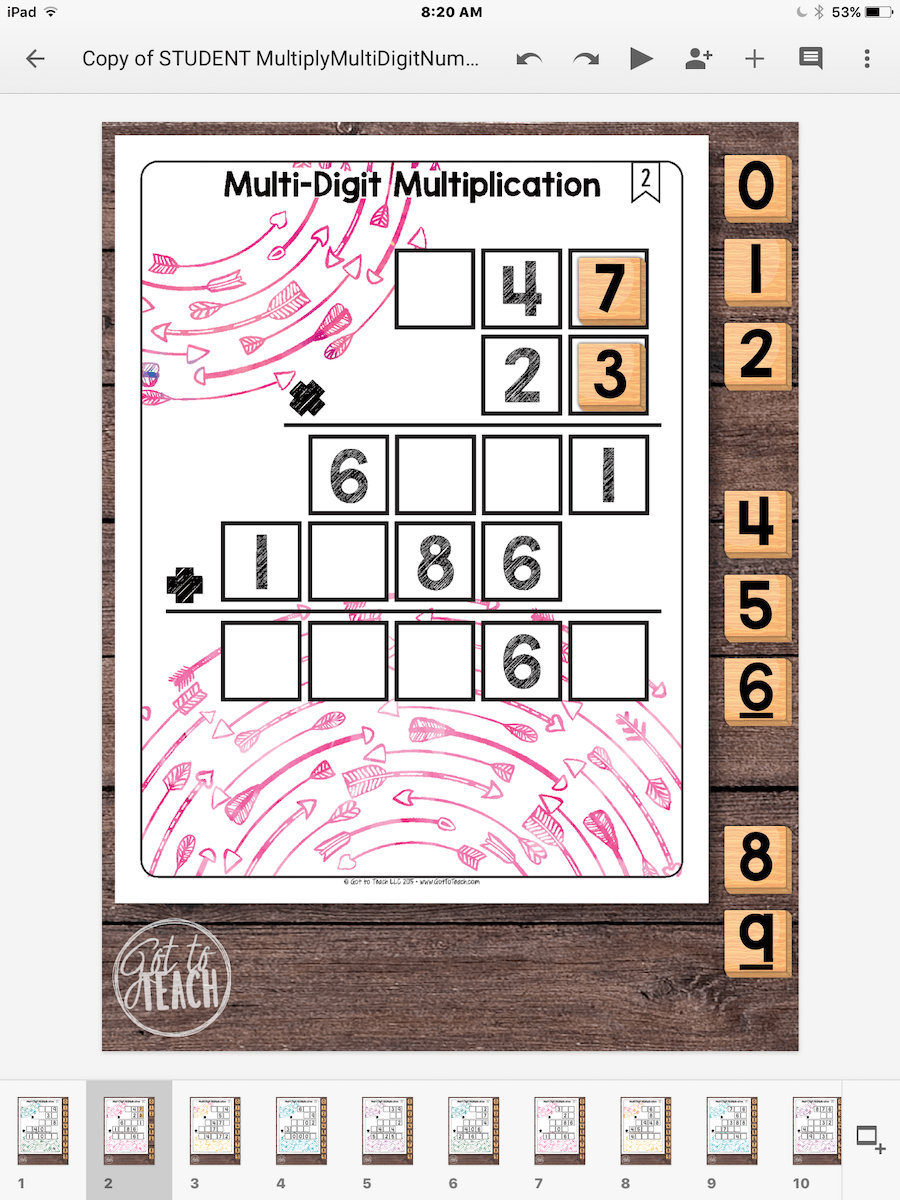 DIGITAL Math Tiles MultiDigit Multiplication • Teacher Thrive