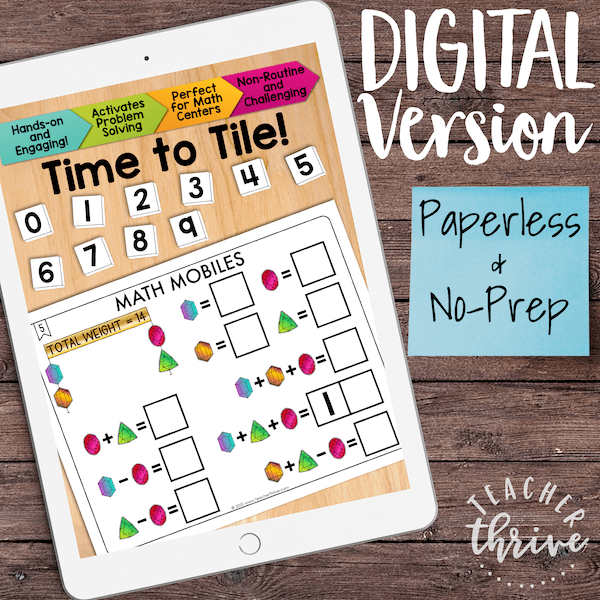 Math Tiles Math Mobiles • Teacher Thrive