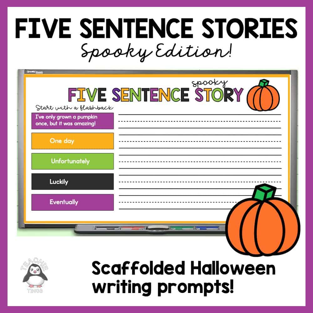 Halloween Writing Prompts Five Sentence Stories Teachie Tings