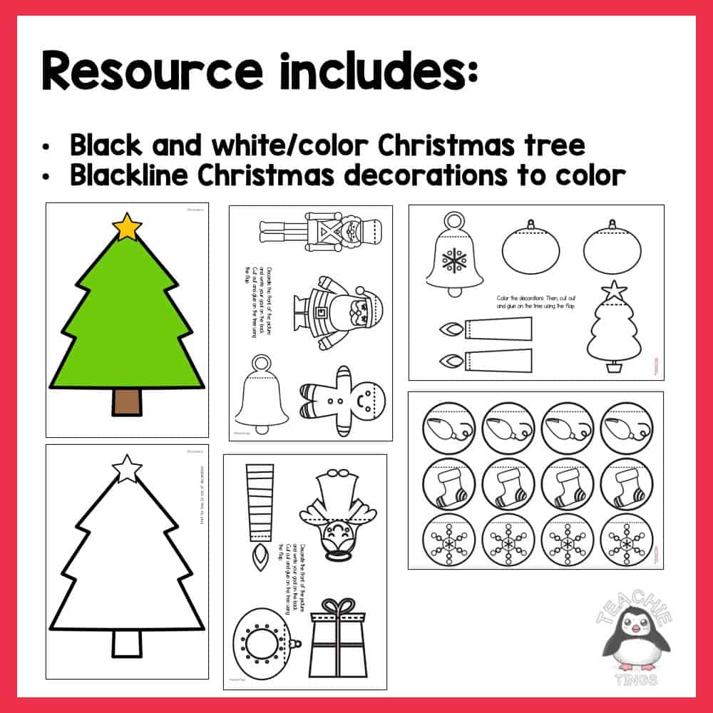 Christmas Tree Cut and Paste Activity – Teachie Tings