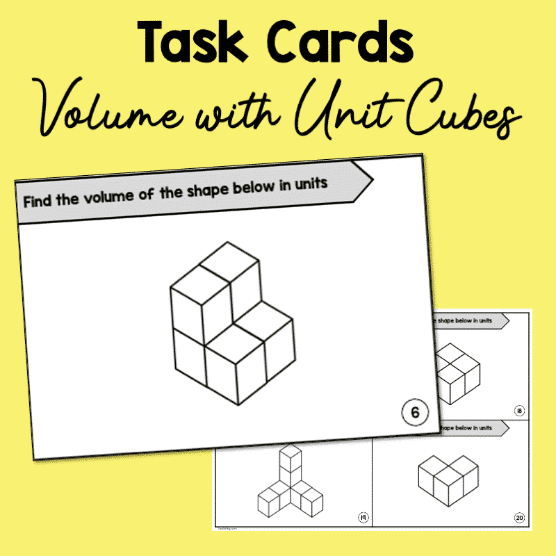 Volume Of Unit Cube Shapes Task Cards — Teachie Tings