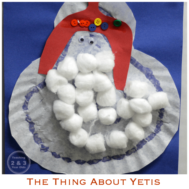Yeti Winter Craft for Preschoolers
