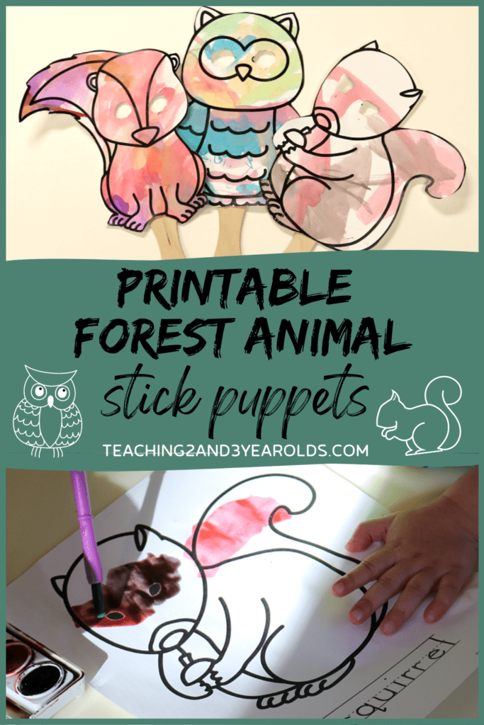 How to Make Easy Forest Animals Puppets {Printable}