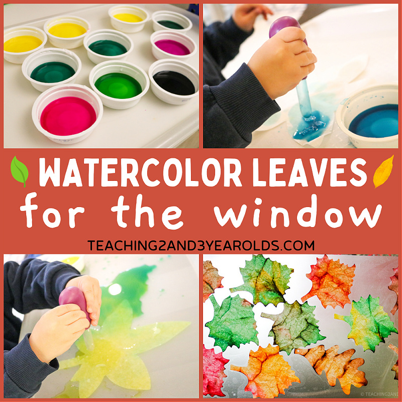 Colorful Tissue Paper Leaf Art {For The Window!}