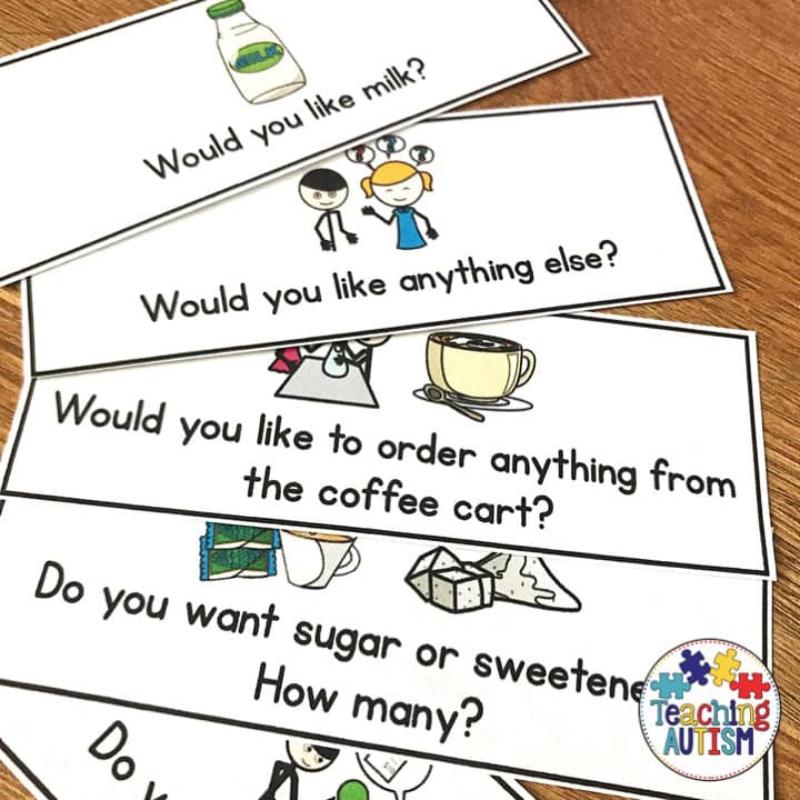 Classroom Coffee Cart for Special Education Teaching Autism