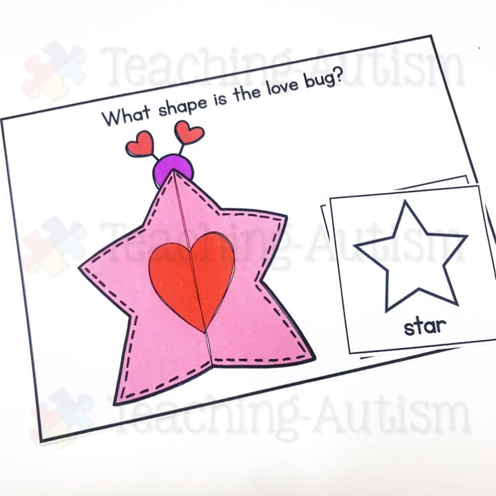 Valentine’s Day Shapes Matching 2D Shapes - Teaching Autism