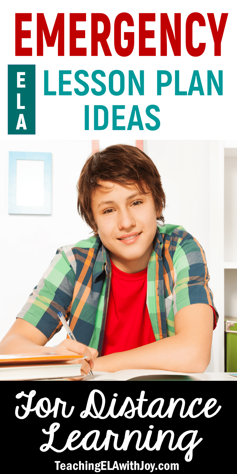 5 ELA Emergency Lesson Plan Ideas for Distance Learning Teaching ELA 5 ELA Emergency Lesson Plan Ideas for Distance Learning Teaching ELA