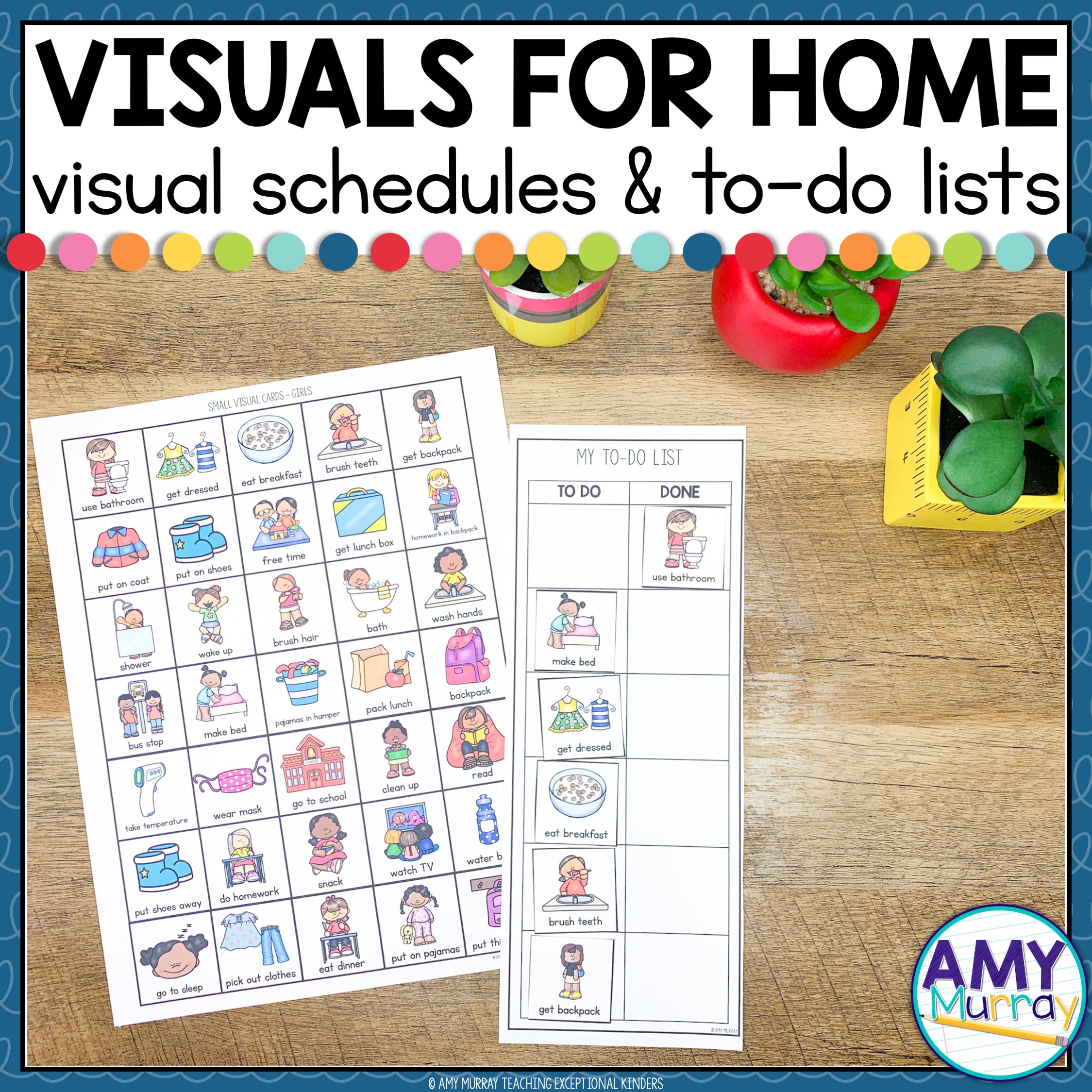 Visual Schedules for Home Teaching Exceptional Kinders