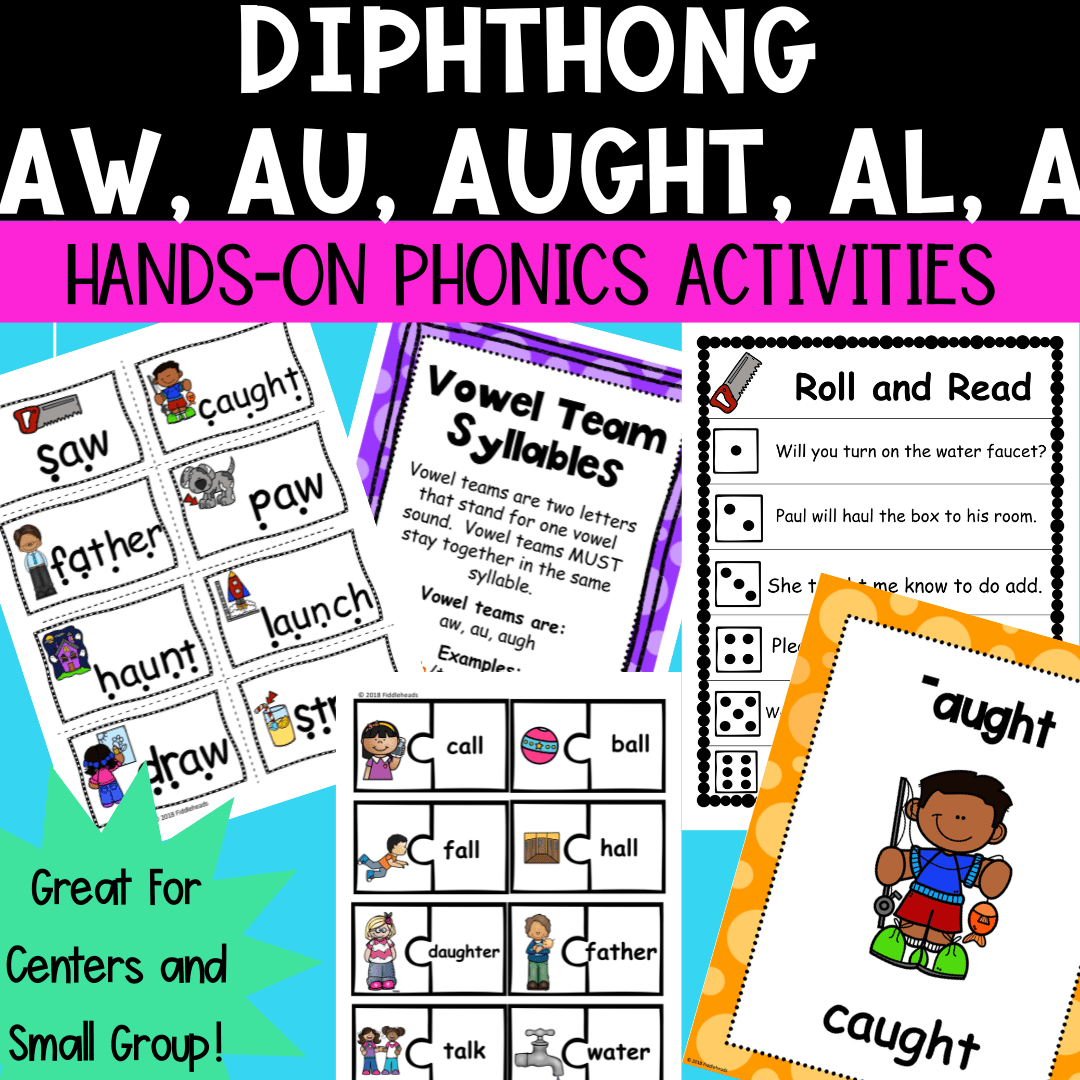 Aw And Au Vowel Team Phonics Worksheet Digraphs Word - vrogue.co